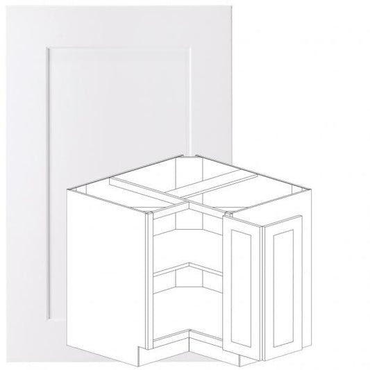 BC36U - Concord Polar White - Base Corner Cabinet - Bi Fold Doors - 36"W x 34.5"H x 24"D