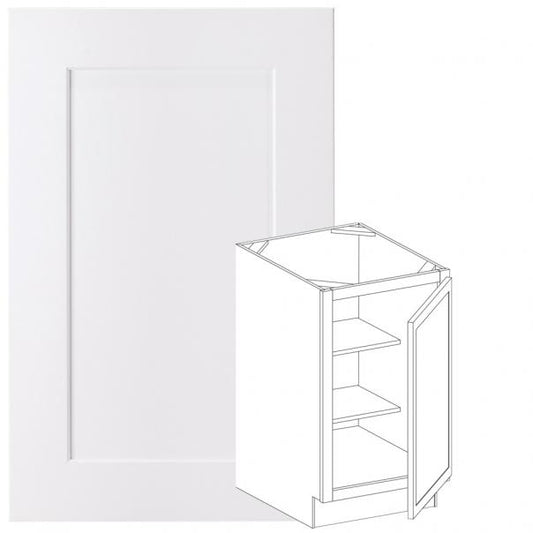 BFH12 - Concord Polar White - Full Height Door Base Cabinet - Single Door - 12"W x 34.5"H x 24"D