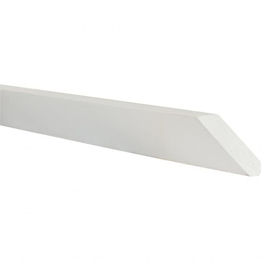 CMA8 - Concord Polar White - Angled Crown Molding - 2 3/4"  tall 96" long