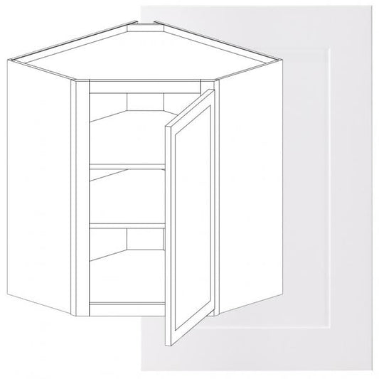 WDC274215 - Concord Polar White - Corner Wall Cabinet - Single Door - 27"W x 42"H x 15"D